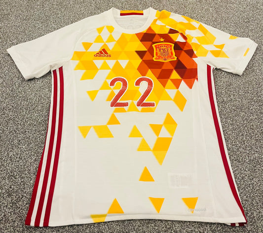 Spain Away Shirt 2016/17 Isco name-set