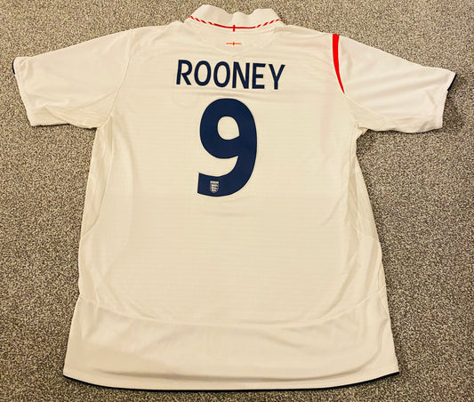 England Home Shirt (Rooney) 2005/07 XL Excellent